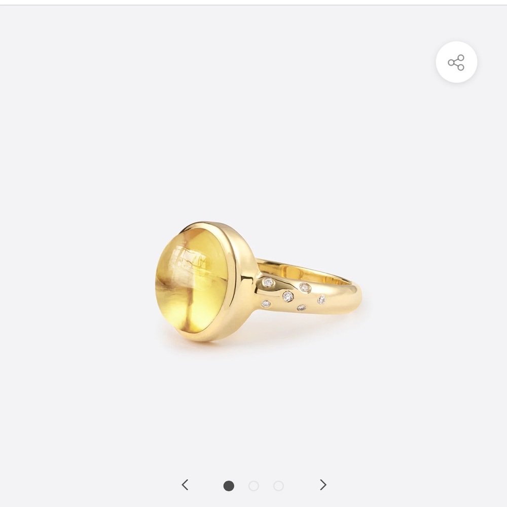 STAR BERLINGOT RING - SILVER CITRINE